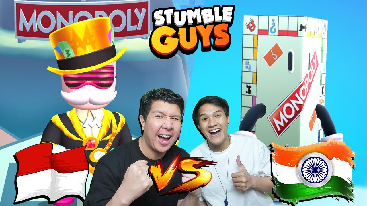 AKU MEWAKILI TIMNAS INDONESIA MELAWAN INDIA DI TURNAMENT DUNIA STUMBLE GUYS MONOPOLY!