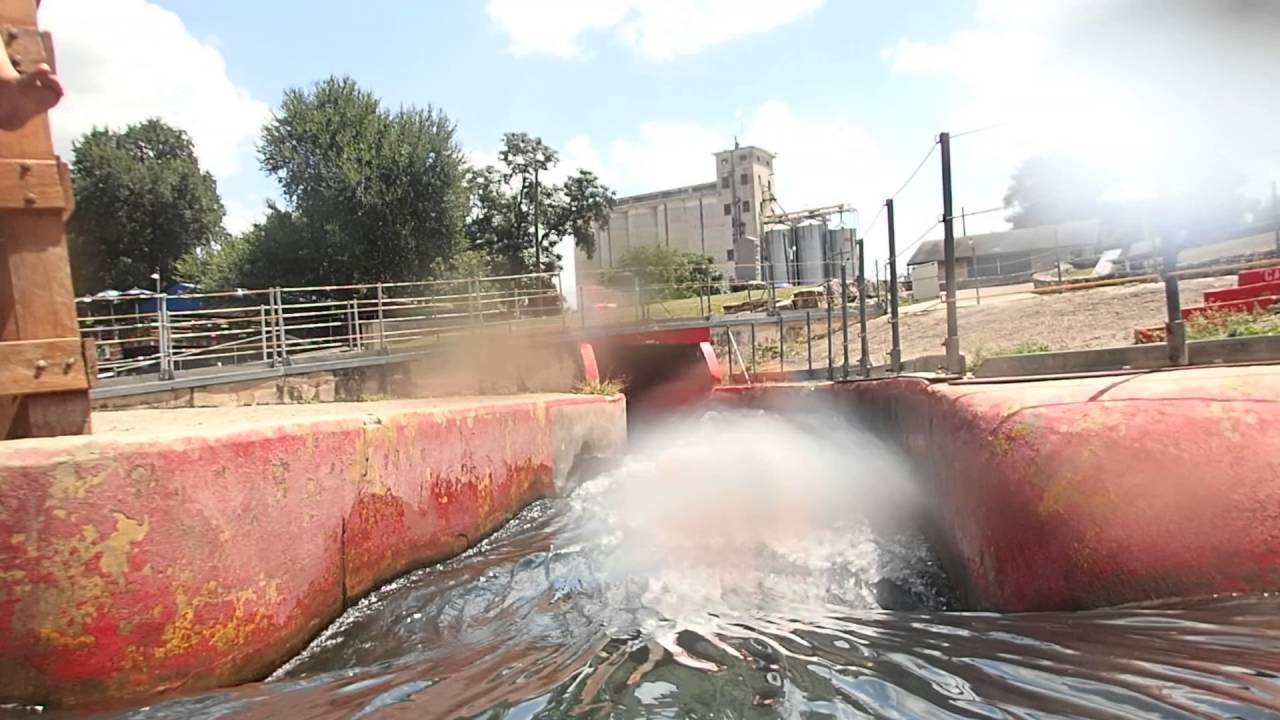 Going through The Tube Chute on the Comal River in New Braunfels