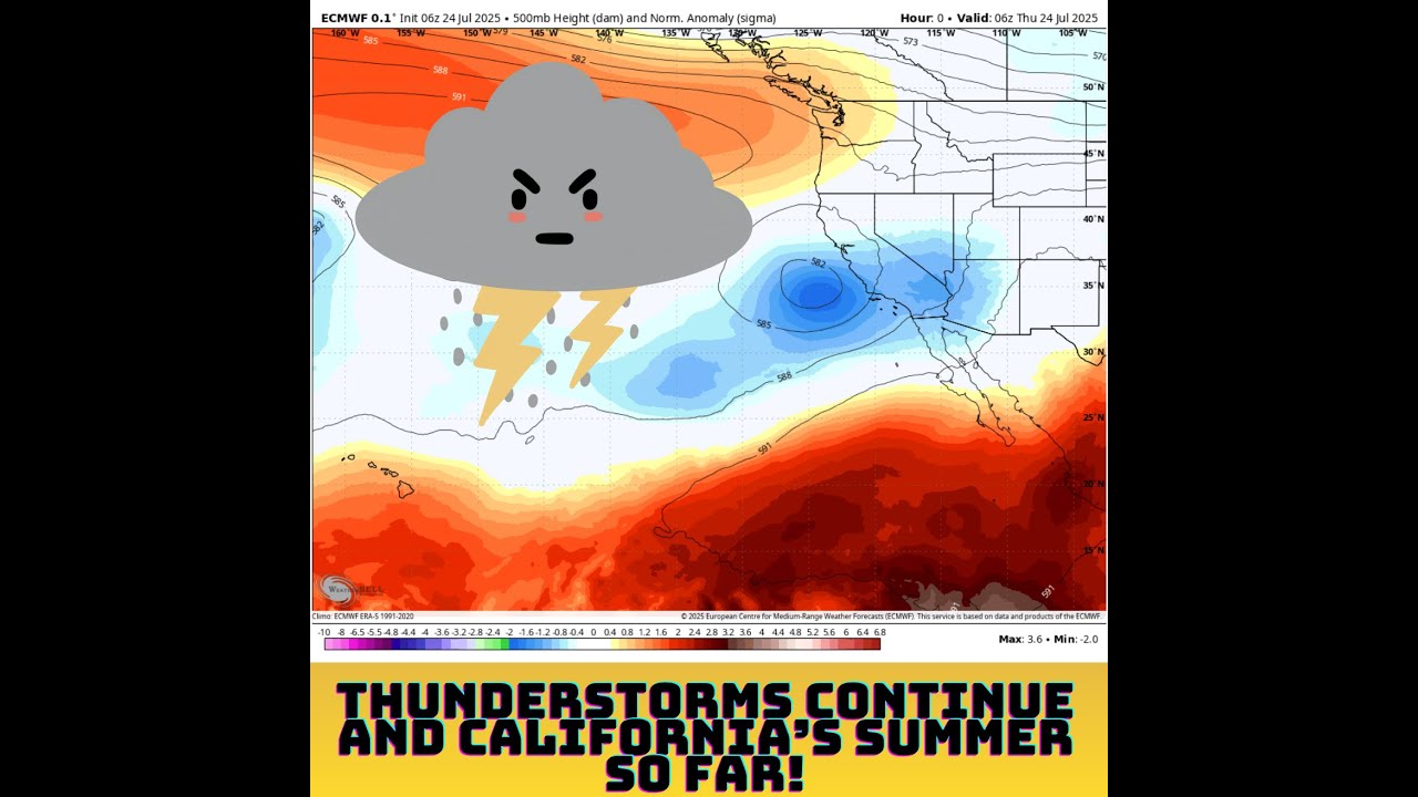 California Weather: Thunderstorms, Cool Pattern for how long??