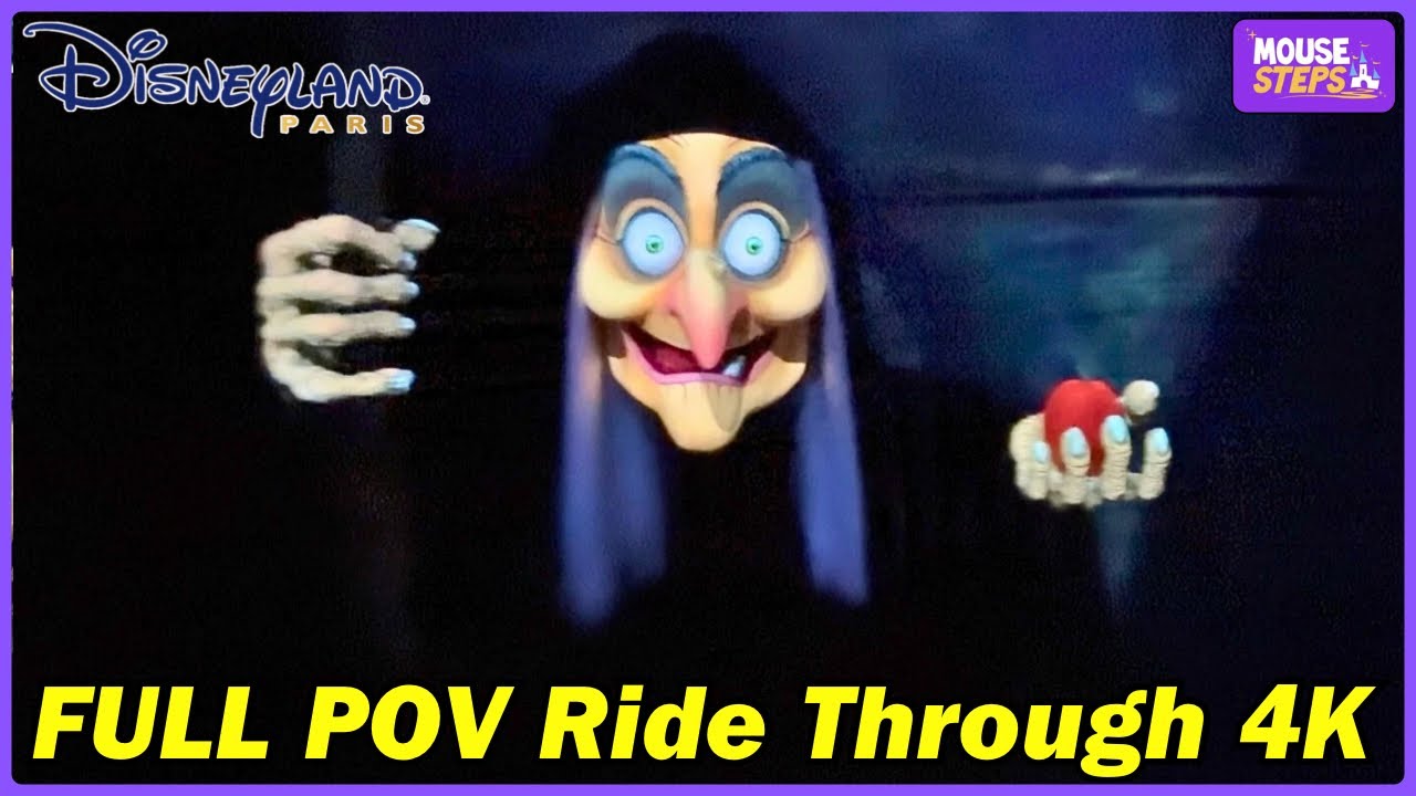 Snow White and the Seven Dwarfs Full POV Ride Experience with Queue at Disneyland Paris (4K)