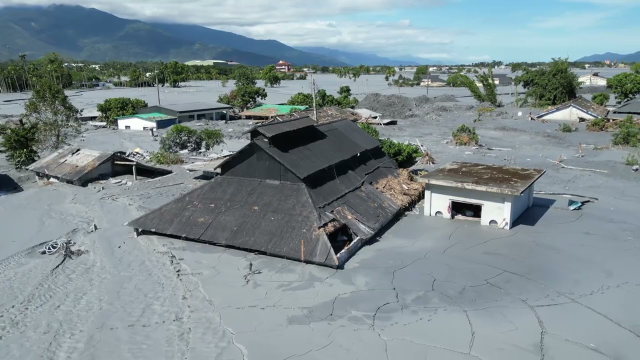 佐拉戰地記者釋出九段光復洪災救災後空拍影像　揭露災區全貌與災後搶修現場