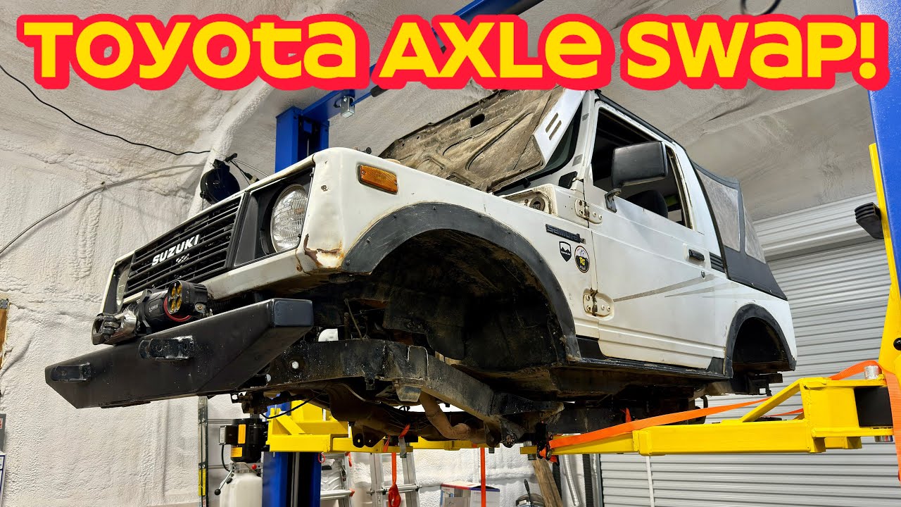 Замена моста Suzuki Samurai Toyota с пружинами YJ и 35-дюймовыми дисками