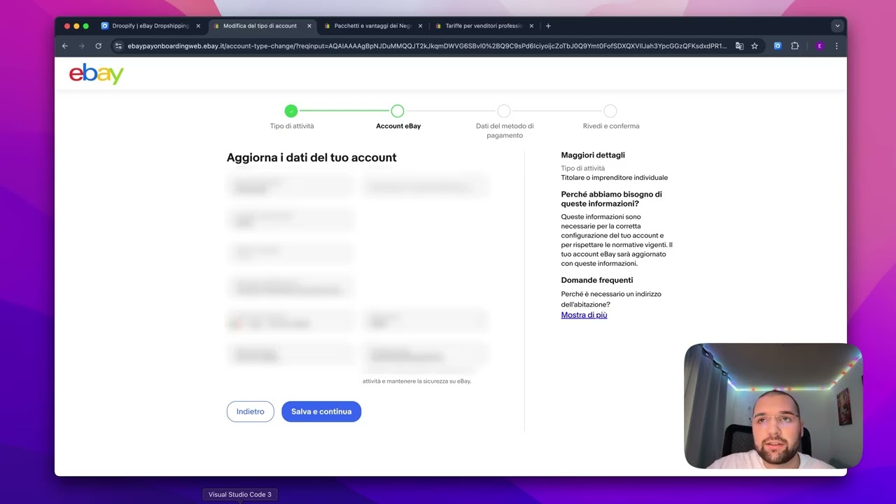 Tutorial Droopify | #10 Come passare ad Account eBay Professionale, Guida, Commissioni e negozi