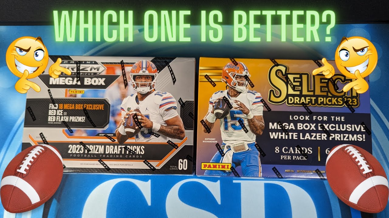 2023 Select Draft Picks and Prizm Draft Picks Mega Boxes Comparison