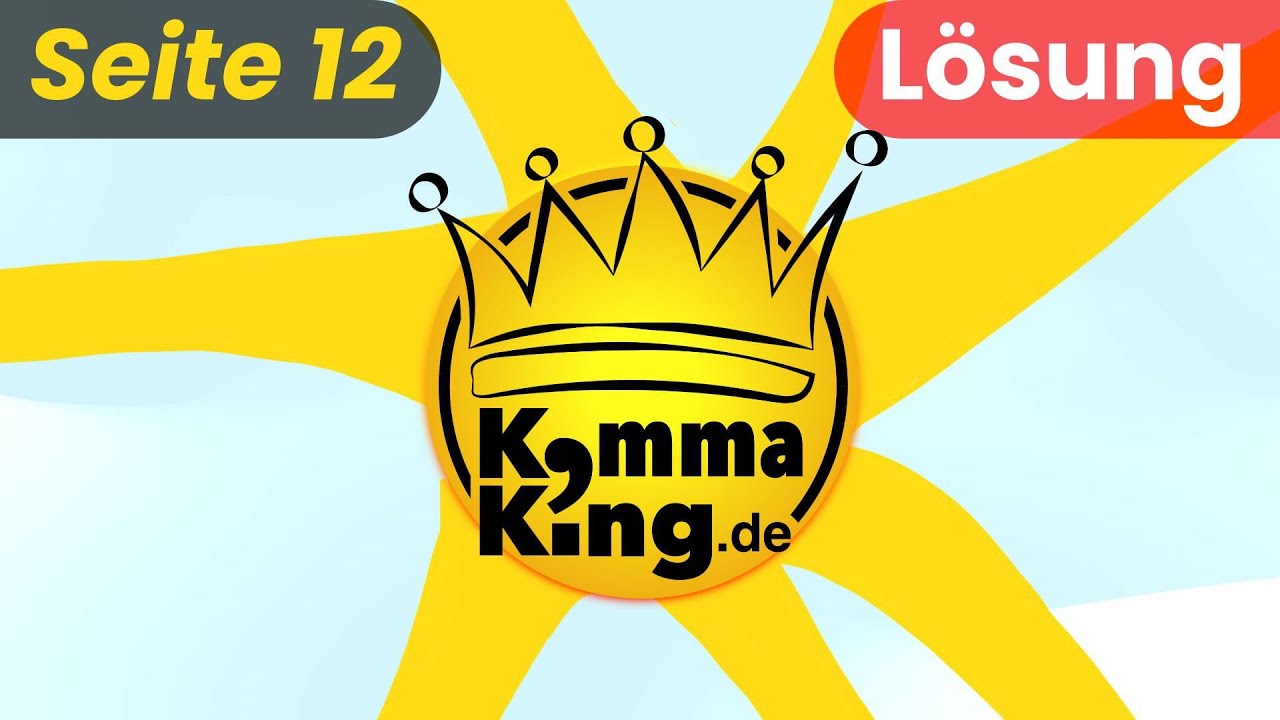 Komma bei einfacher Infinitivgruppe - Lösungen Seite 12 Kommaking