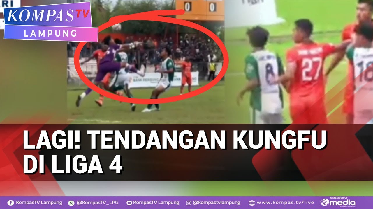 Detik-Detik Kiper PSIR Rembang Tendangan kungfu ke Pemain Persikaba Blora
