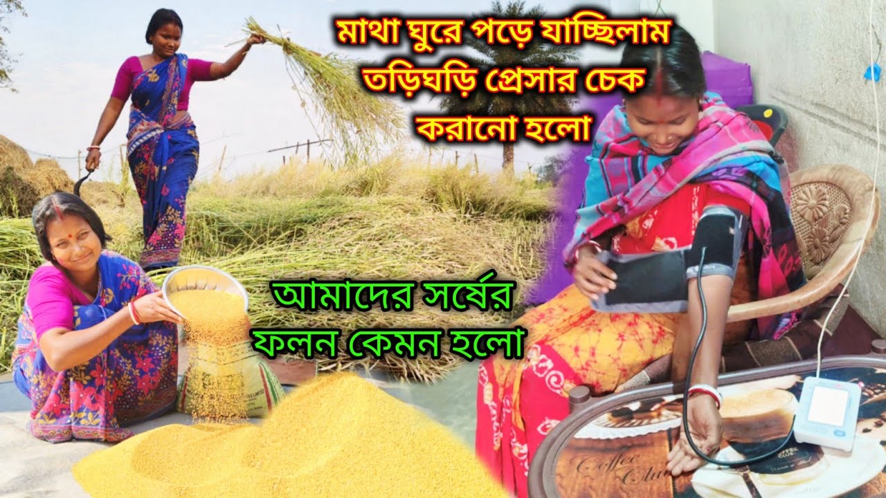 থাকতে না পেরে প্রেসার চেক করানো হলো রেজাল্ট কি এলো!আমাদের সর্ষের ফলন কেমন হলো?