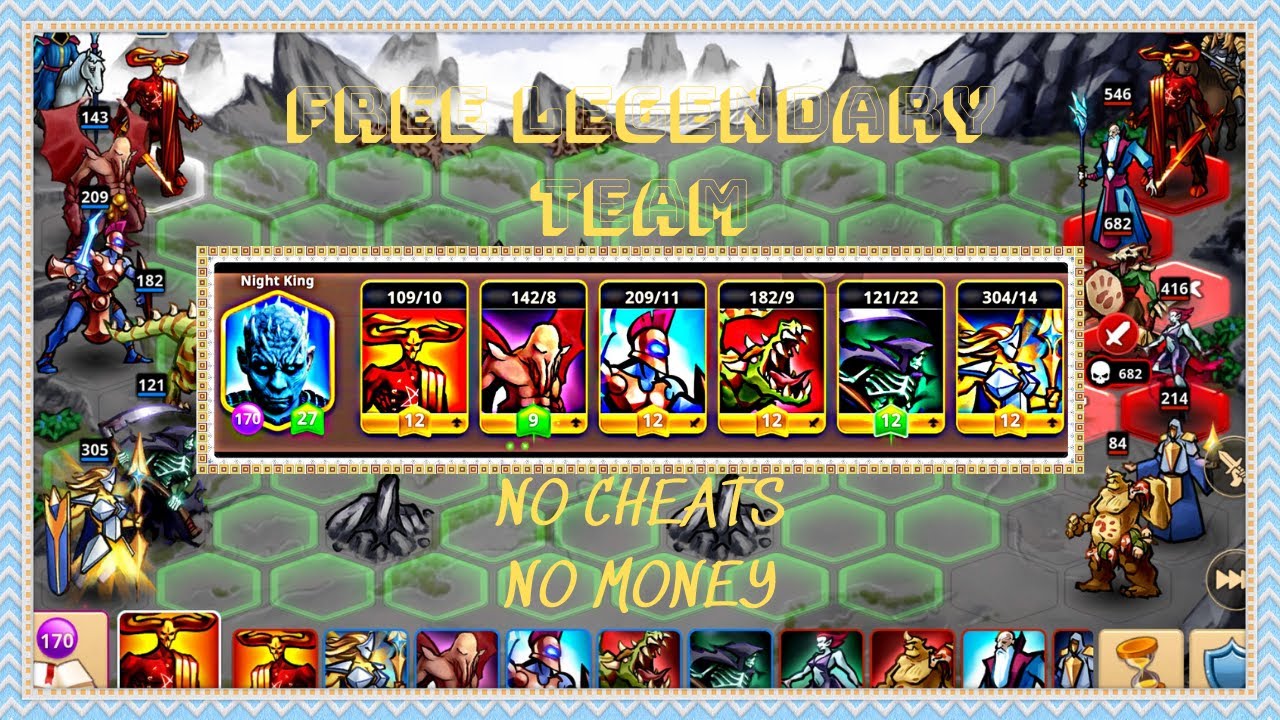 Heroes magic war , FREE LEGENDARY TEAM with no CHEATS no MONEY in just 1 Nice DAY (Bí kíp tập chơi)
