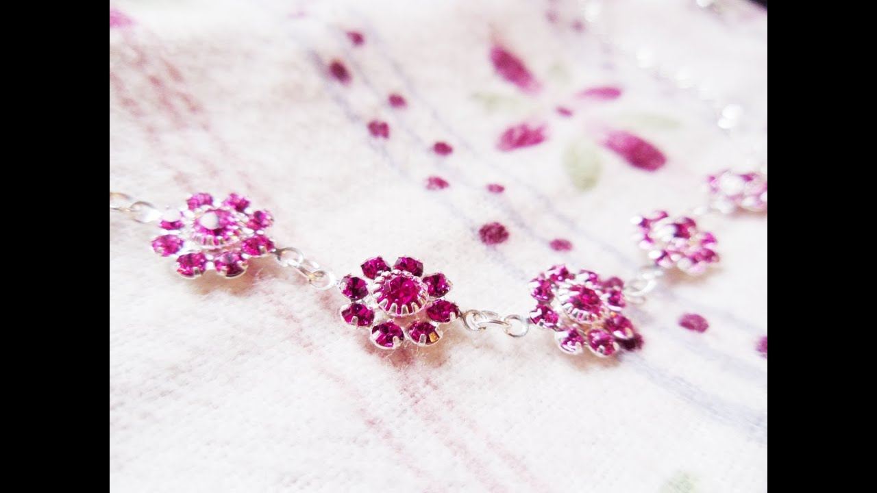 Crystal Flower Link Necklace Tutorial
