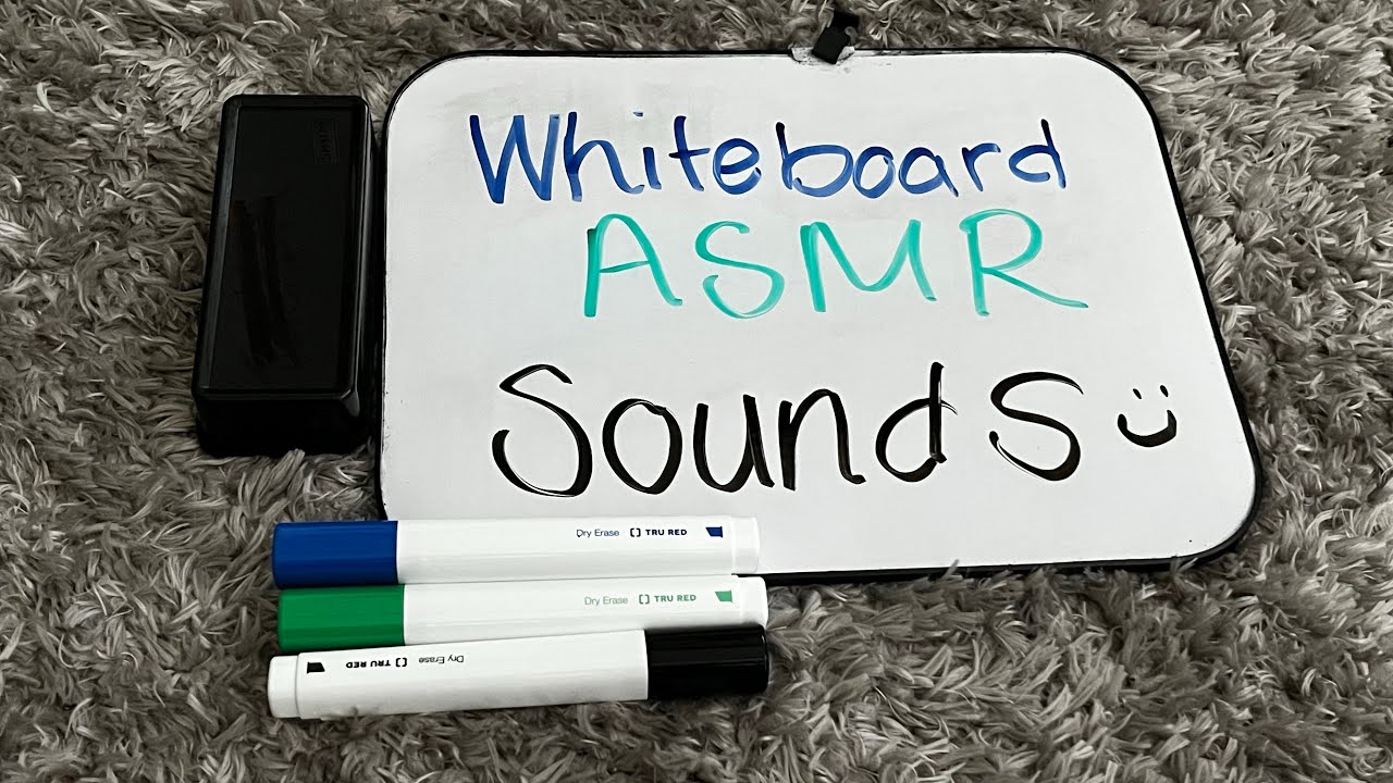 ASMR whiteboard writing sounds { mini Q & A } ￼