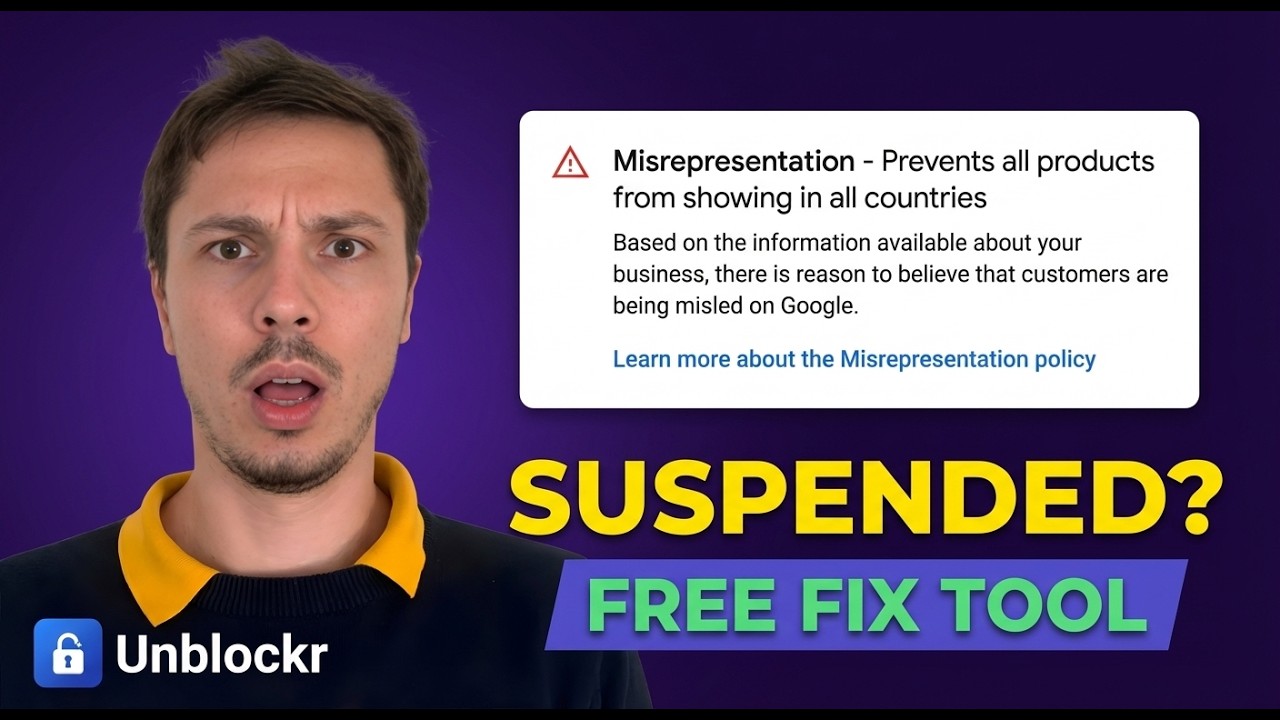 Google Merchant Center Suspended? FREE Tool to Fix Misrepresentation
