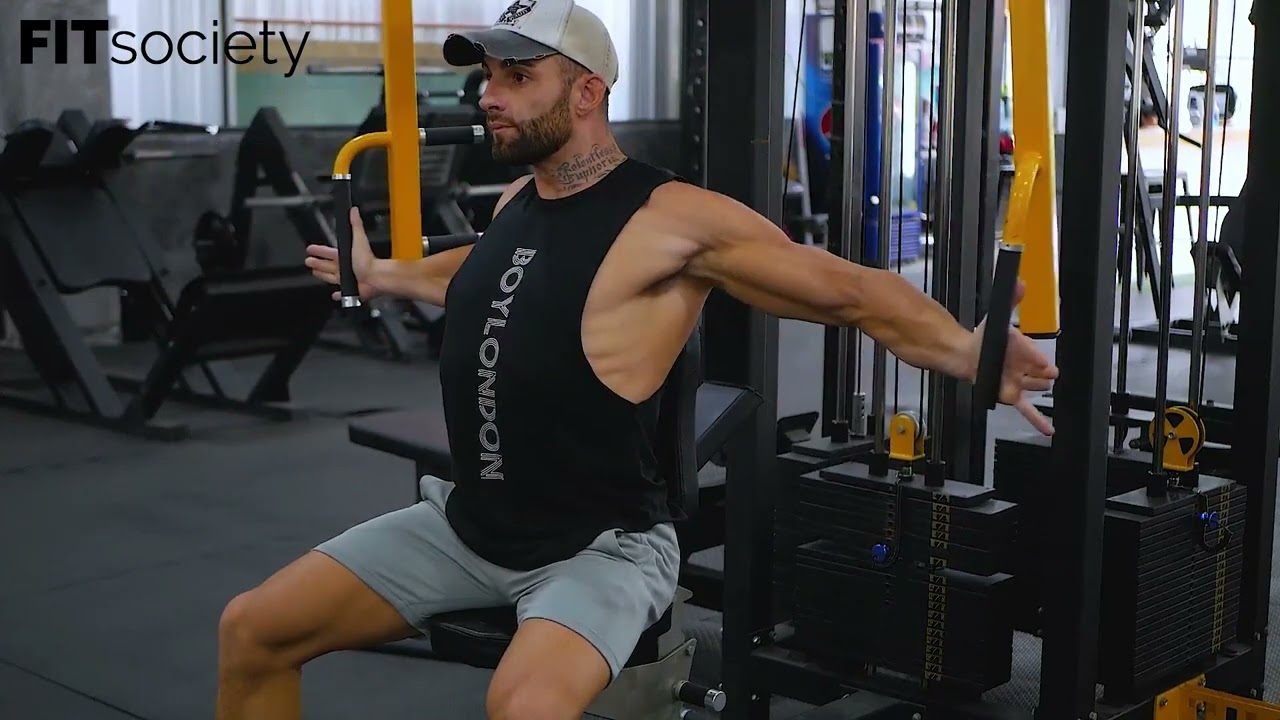 Machine Pec Deck Fly with voice explanation - Chest Fitness Exercise
