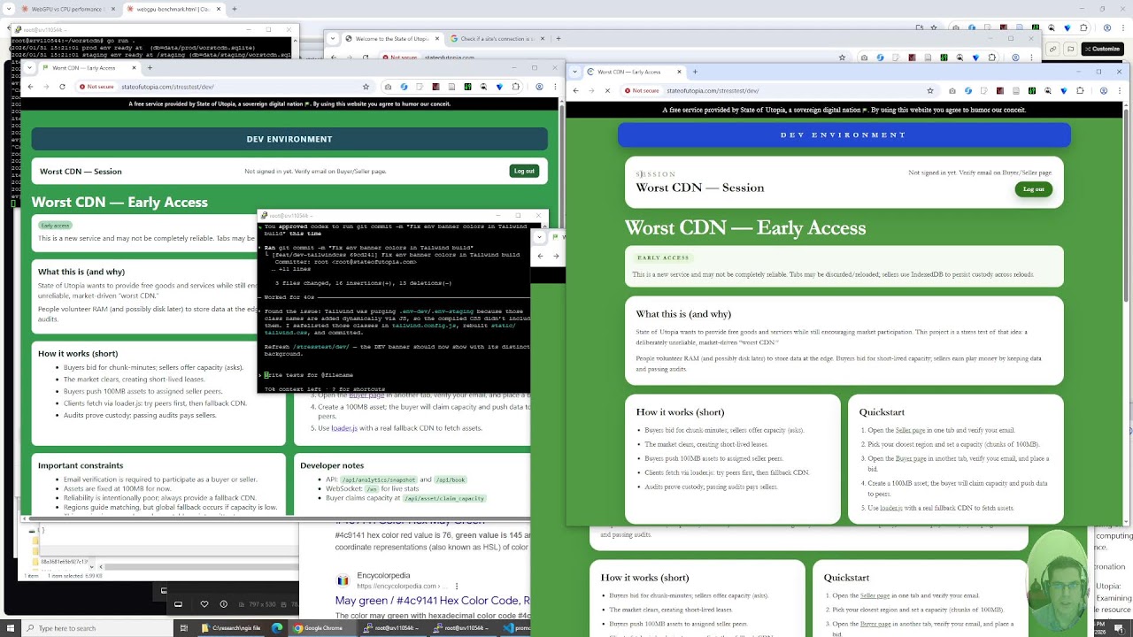 Livestream using ChatGPT Codex adding tailwindcss to a project.