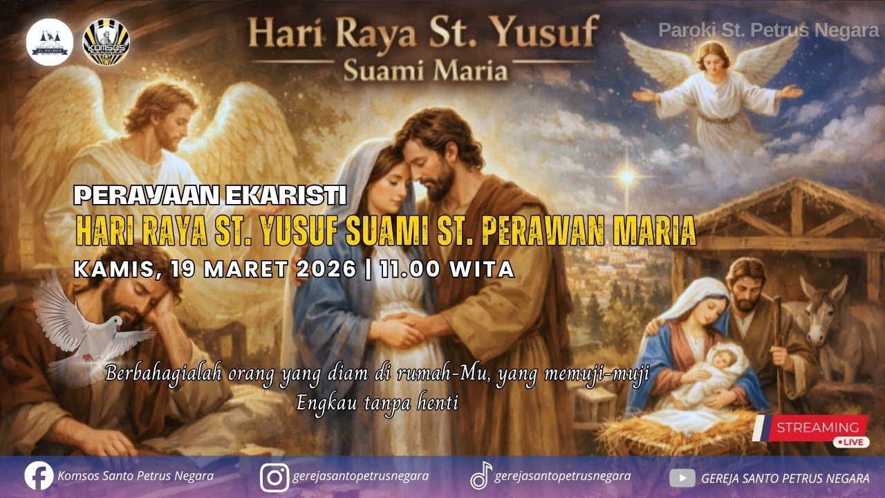 Perayaan Ekaristi | HR. St. Yusuf Suami St. Perawan Maria | 11.00 Wita