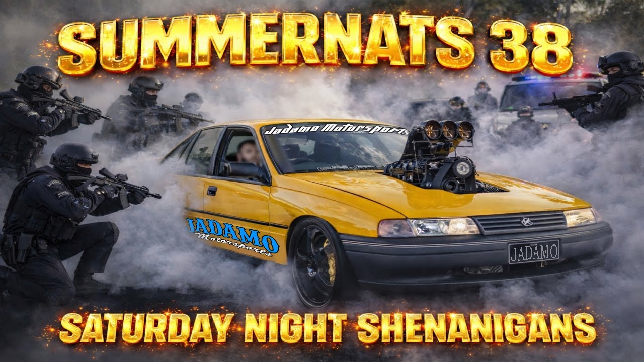 Summernats 38, субботний вечер | Брэддон, выгорание шин и скандалы с AFP
