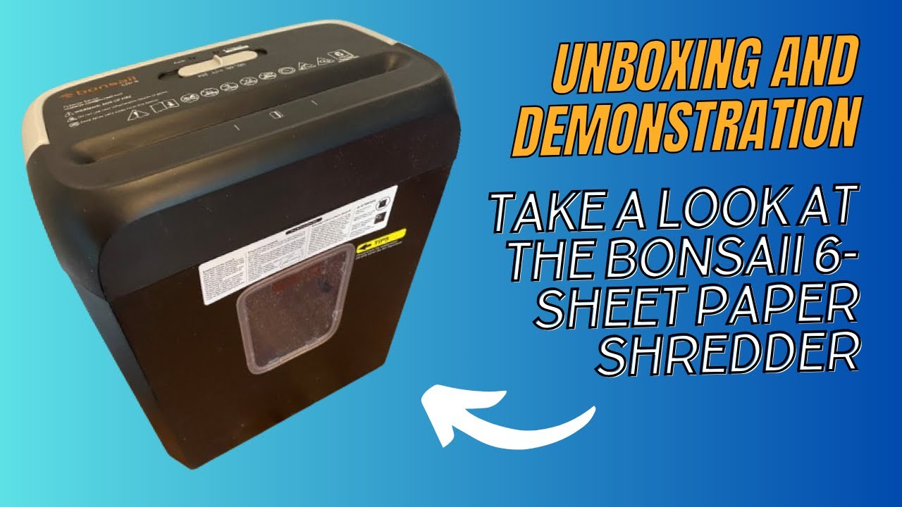 Demonstration of the Bonsaii Paper Shredder for Home Use, 6-Sheet Crosscut