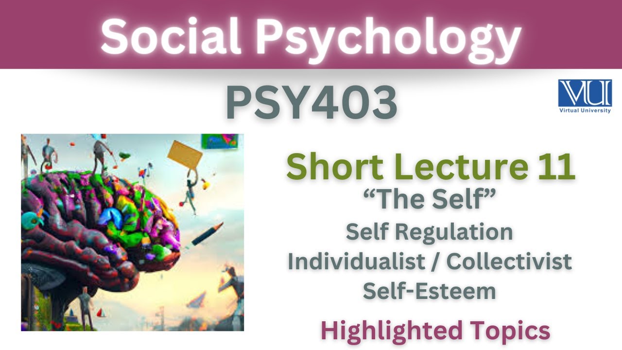 PSY403 Short Lecture 11_Self Regulation_Individualist_Collectivist_Self Esteem_Psy403 short lec 11