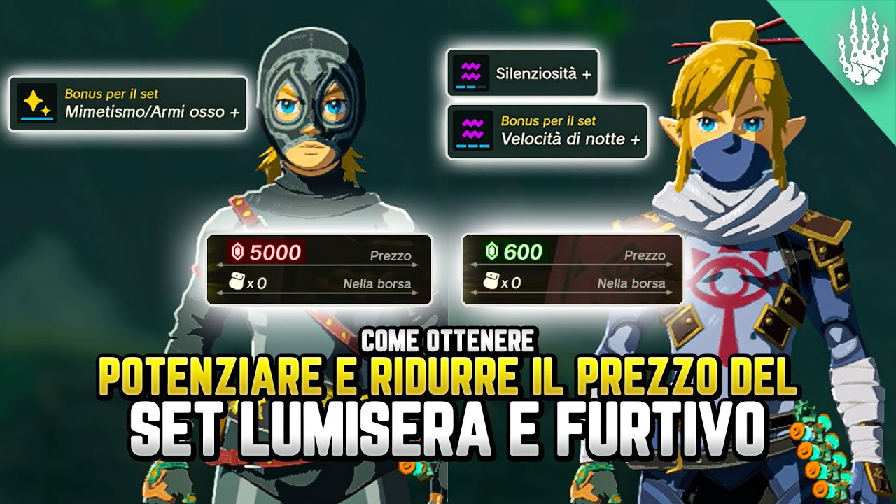 COME OTTENERE E RIDURRE IL PREZZO DEL SET LUMISERA E FURTIVO - Guida Zelda Tears of the Kingdom