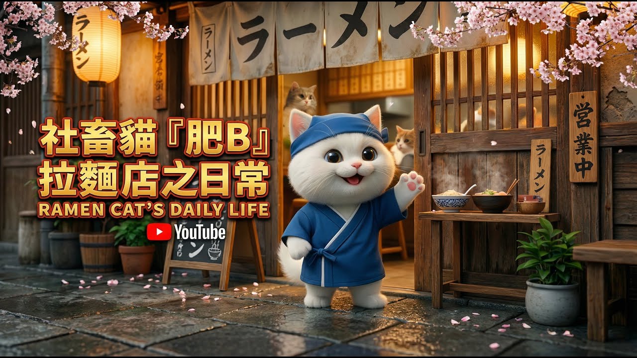 社畜貓『肥B』～ 拉麵｜ 社畜ねこの『ファットB』～ ラーメン  ｜Social animal 『Fat B』～ Ramen