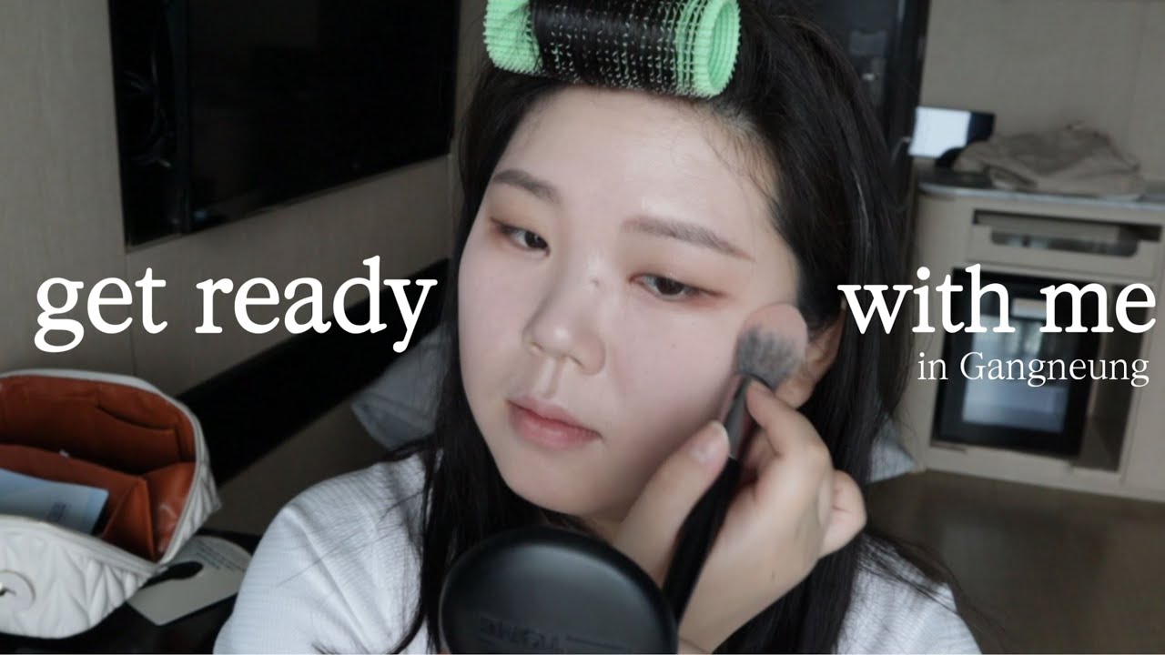 Silent GRWM 🎧 : morning in Korea, Gangneung ⊹⁺ asrm korean makeup products, monolid eyes