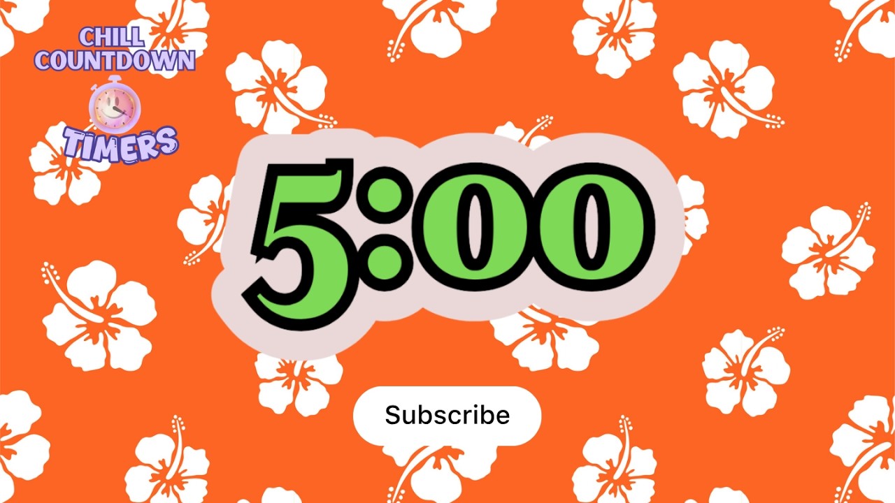 5 Minute Tropical Chill Countdown Timer | Bright Vibes & Lo-Fi Energy
