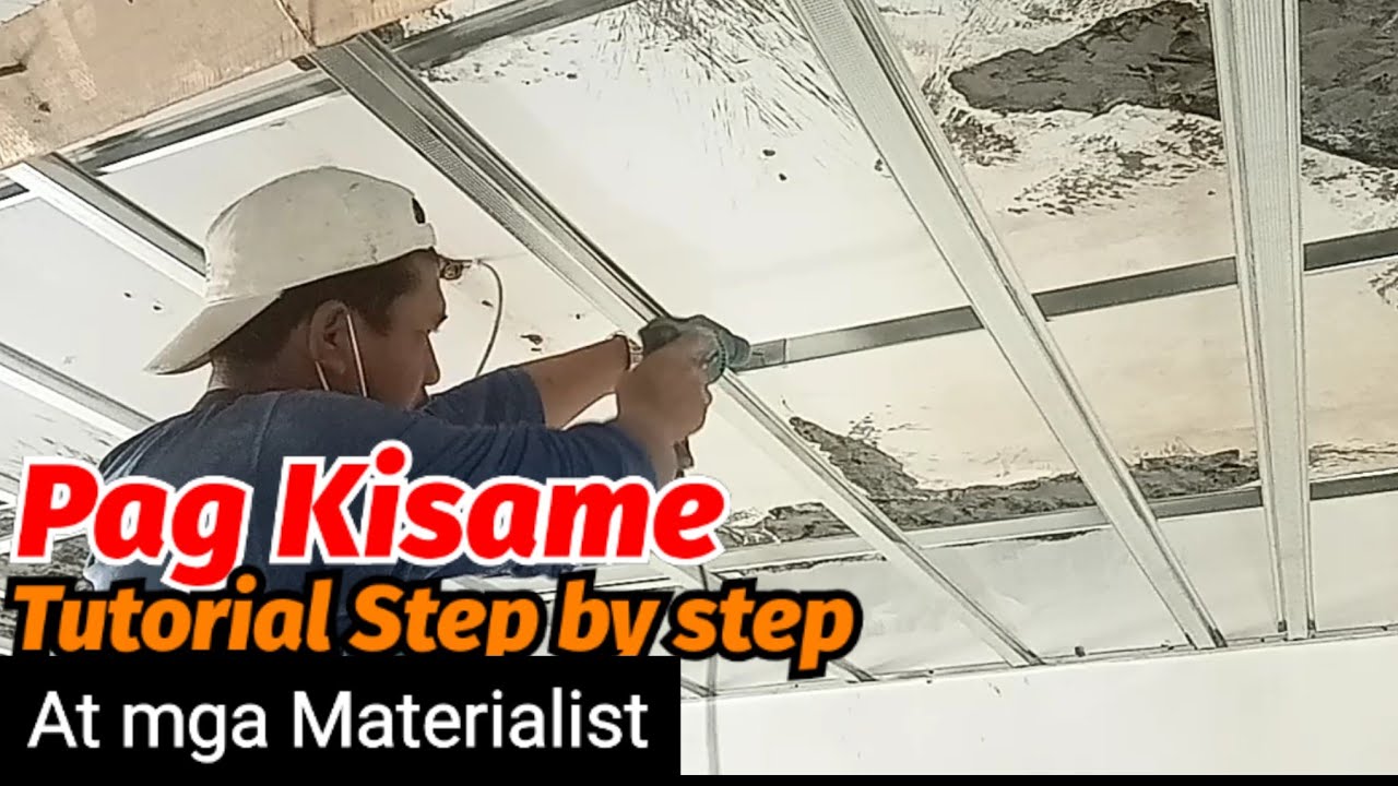 Metal furring ceiling installation / DIY Ceiling. Pano mag kisame.