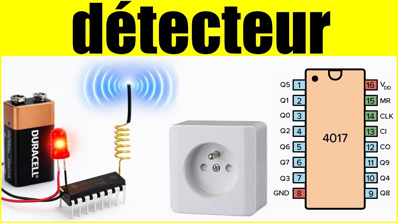 Fabriquer un détecteur scanner de champ électrique avec un CD4017 électronique