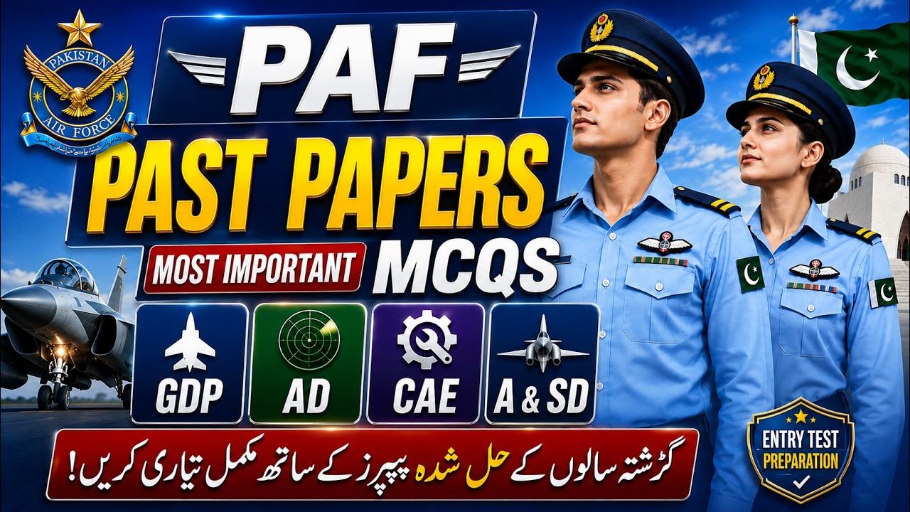 PAF Jobs 2026 Registration | GDP, AD, CAE & Logistics Past Papers | Repeated MCQs & Test Preparation