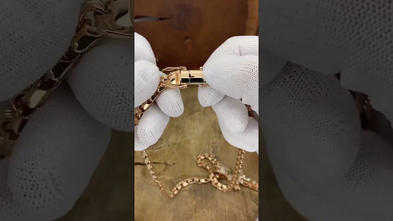 Modern Bismarck gold chain with crossed rays...