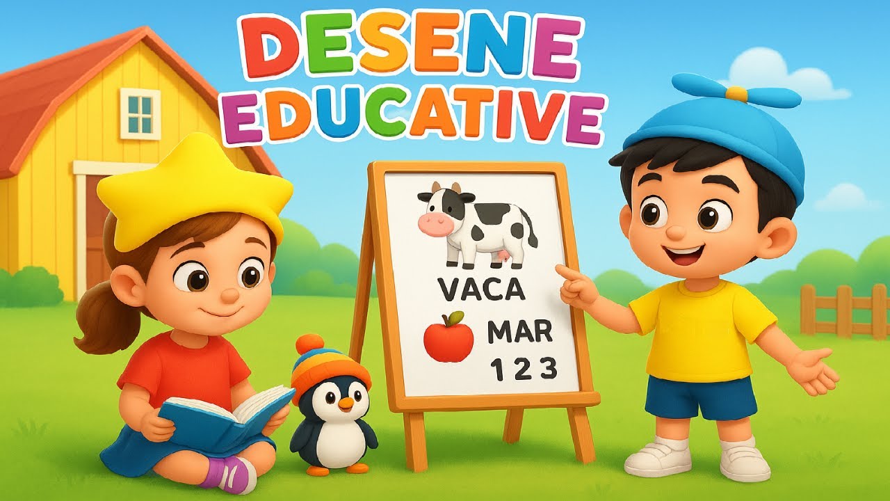 Desene Educative 🌍 Animale Fructe Numere Planete si Oceane