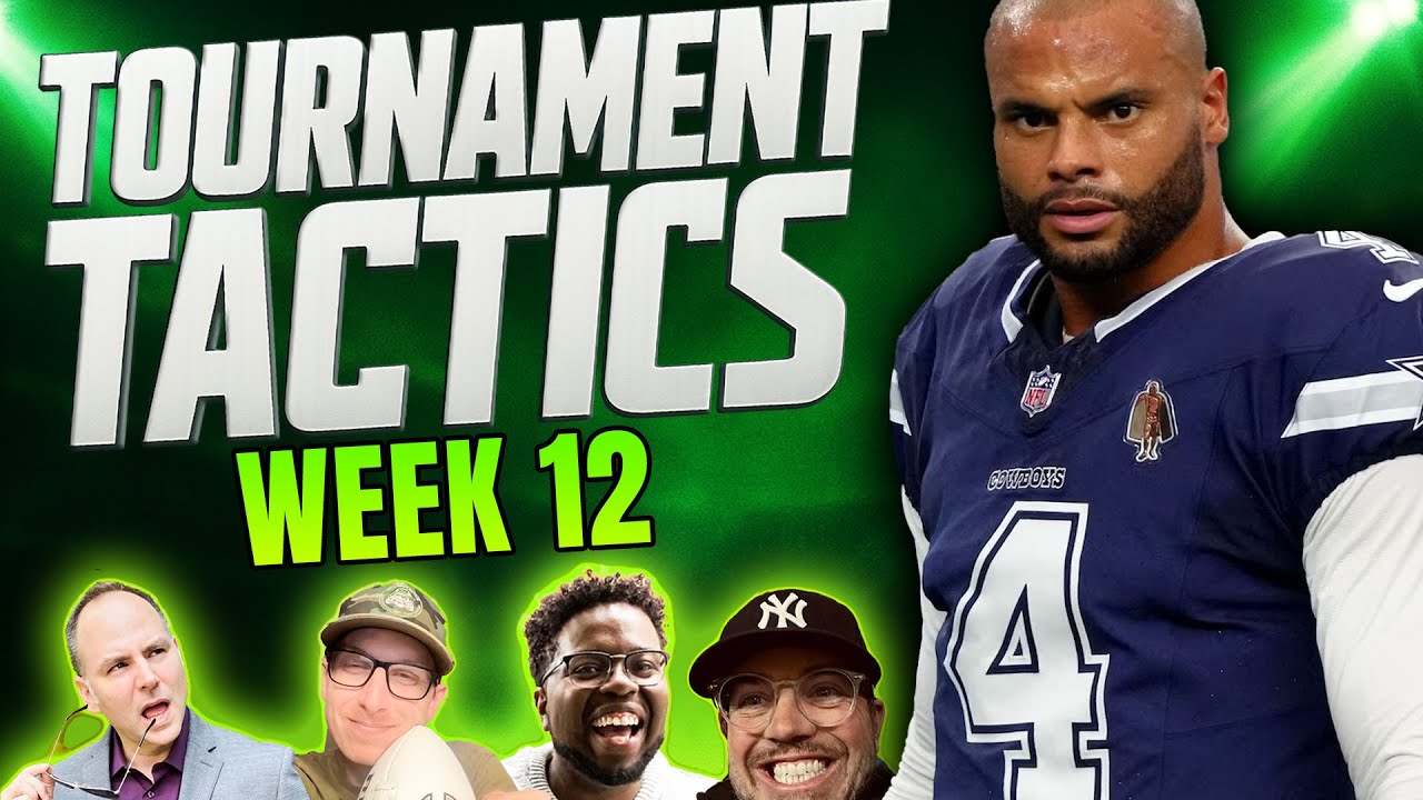 NFL Week 12 DraftKings and FanDuel DFS Strategy and Picks | Tournament Tactics