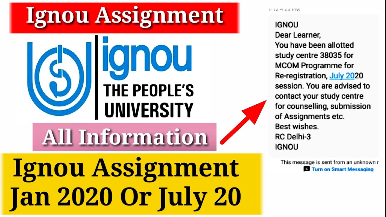 IGNOU ASSIGNMENT FOR JANUARY & JULY 2020 SESSION ALL INFORMATION|ignou assignment december 2020 new