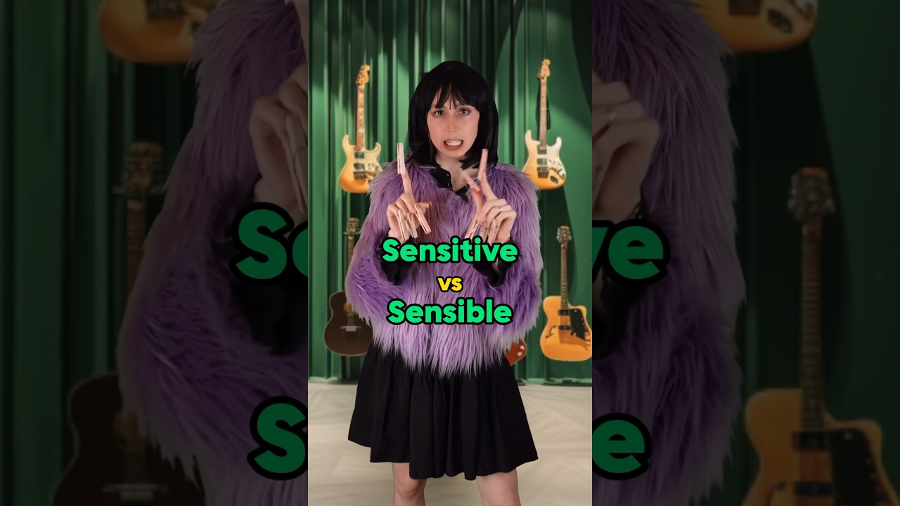 🩷Sensitive vs sensible✨#english #learnenglish