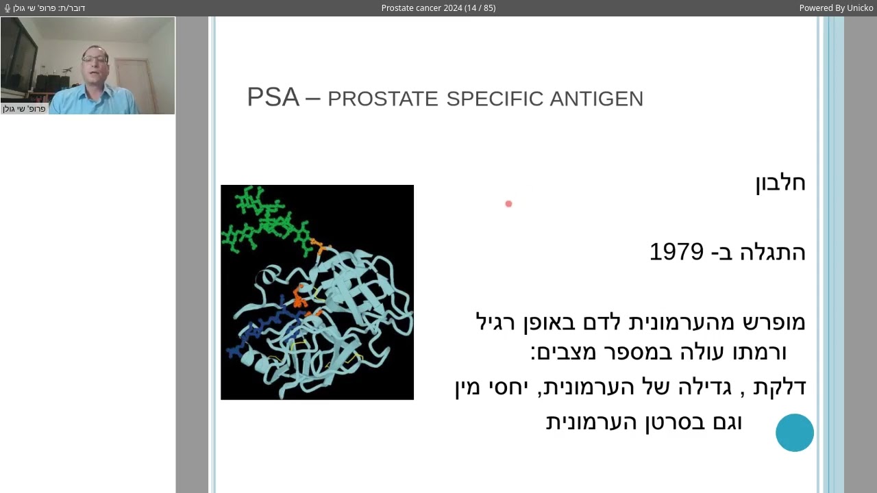 26.03.2024 פרופ. שי גולן על עדכונים בטיפול בסרטן הערמונית ממוקם