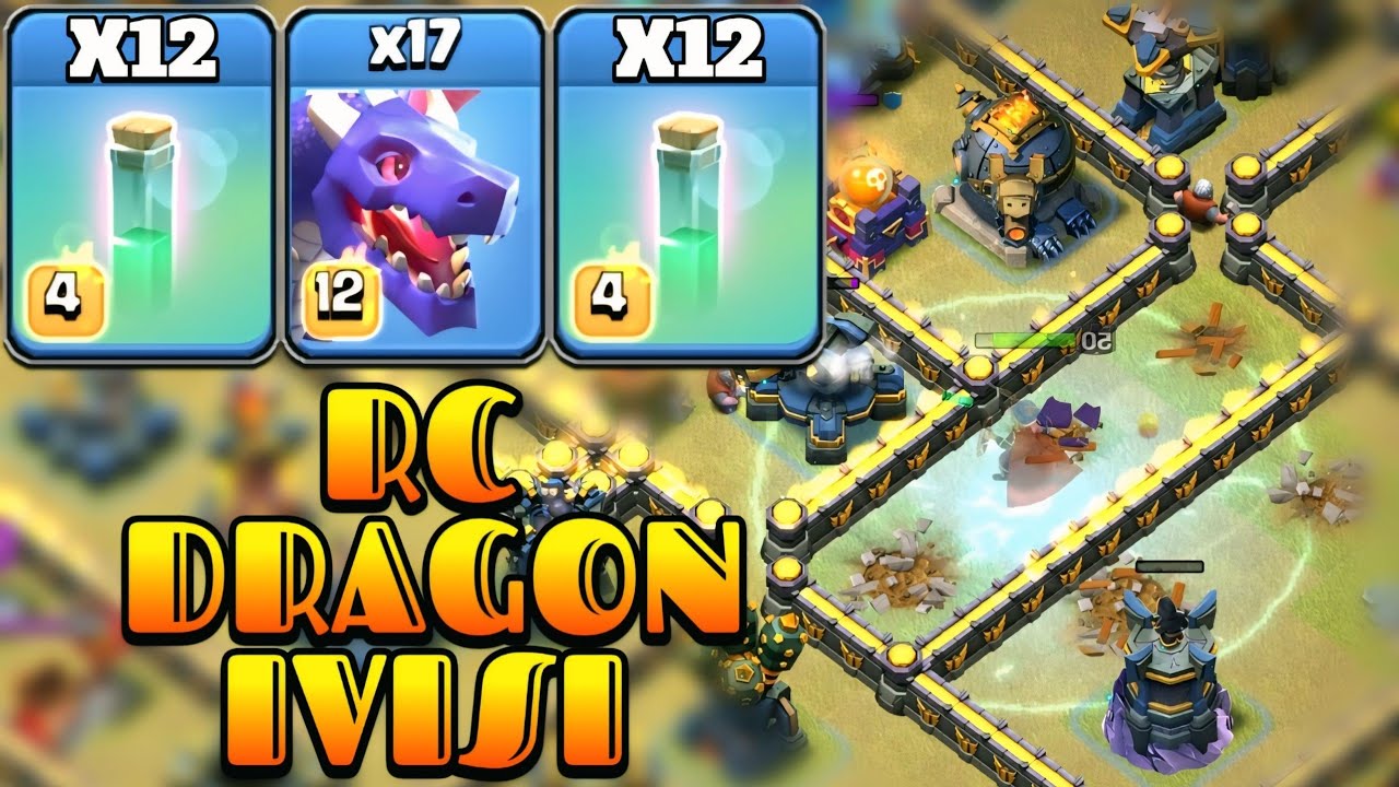 Max Dragon Attack With Royal Champoin & Invisibility Spell Are Super Strong!! Th17 Attack Sreategy