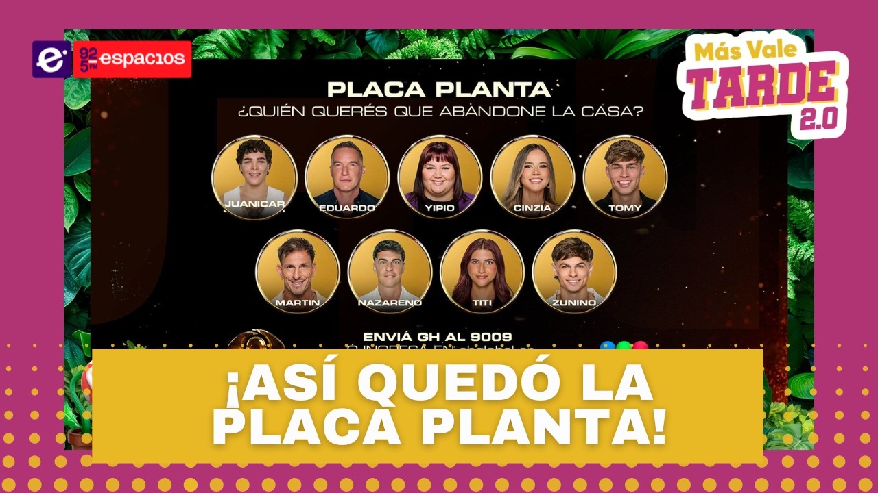 Asi quedo la #PLACAPLANTA de #granhermano