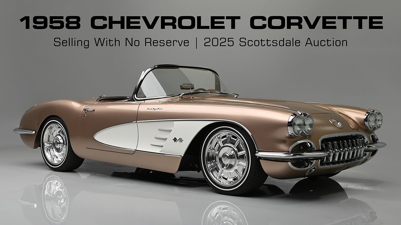 FIRST LOOK - 1958 Chevrolet Corvette Custom Convertible - BARRETT-JACKSON 2025 SCOTTSDALE AUCTION