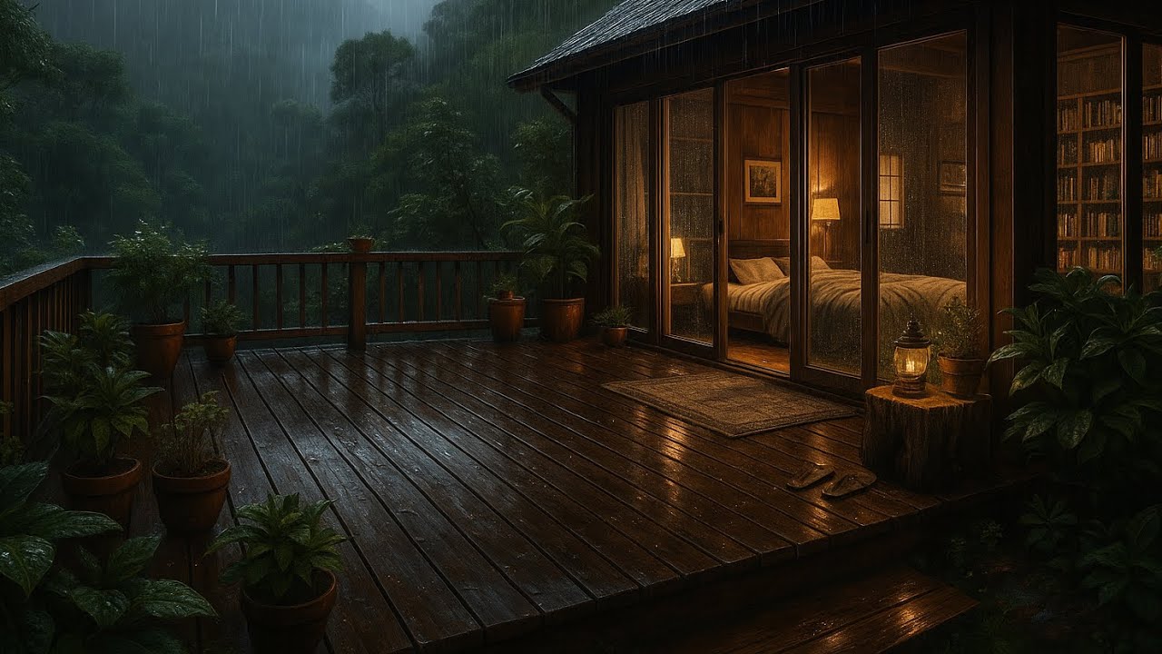 Heavy Rain on Metal Roof for Stress-Free Sleep