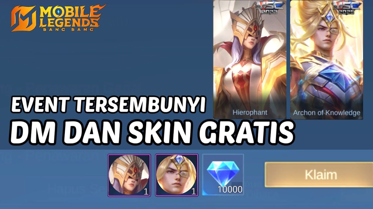 EVENT TERSEMBUNYI 10.000 DIAMOND GRATIS DAN SKIN GRATIS DARI SINI