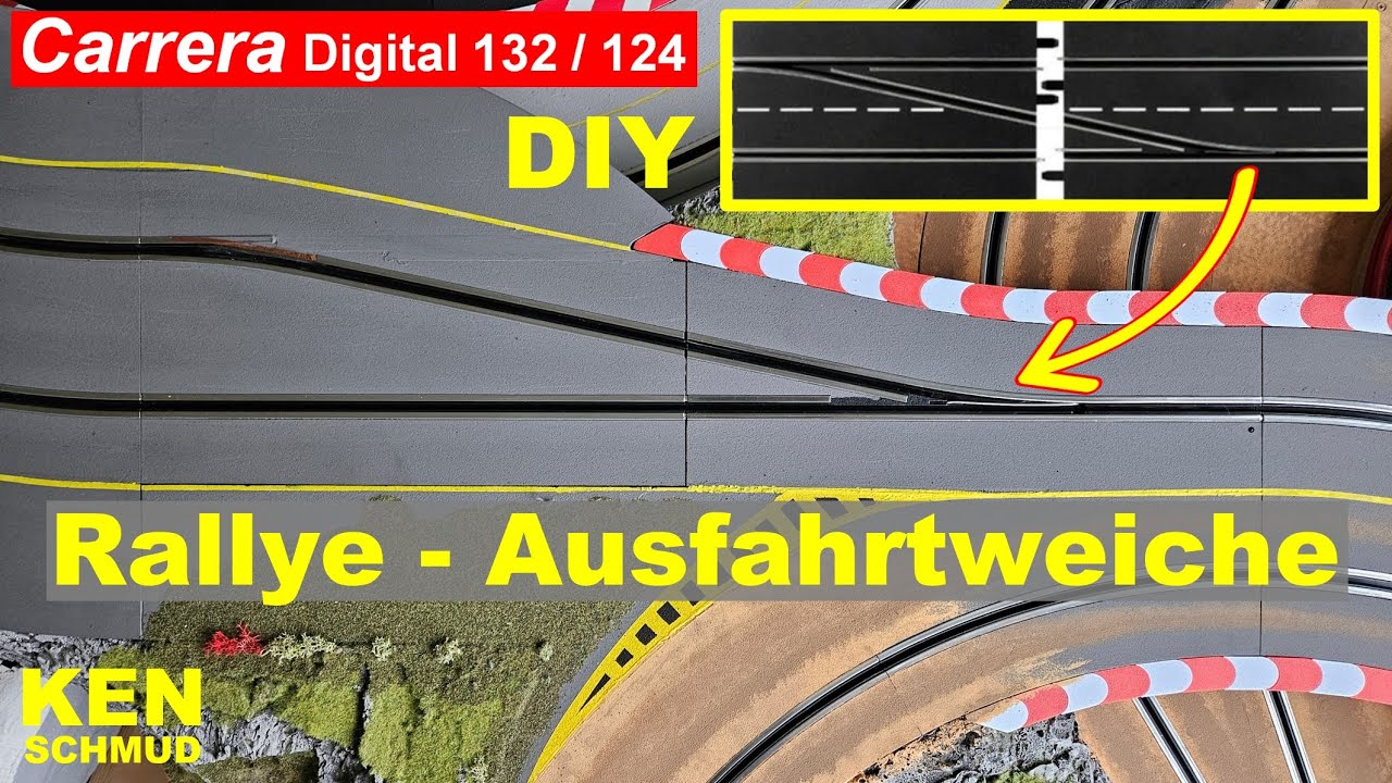 Carrera Digital 132/ 124 | Einspur-Weiche im Rallye-Anbau | DIY | Making-of | Slotcar 1:24 1:32