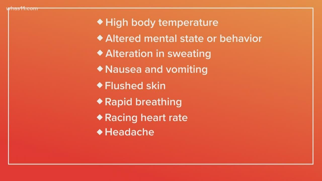 Heat stroke warning signs as hot temperatures continue