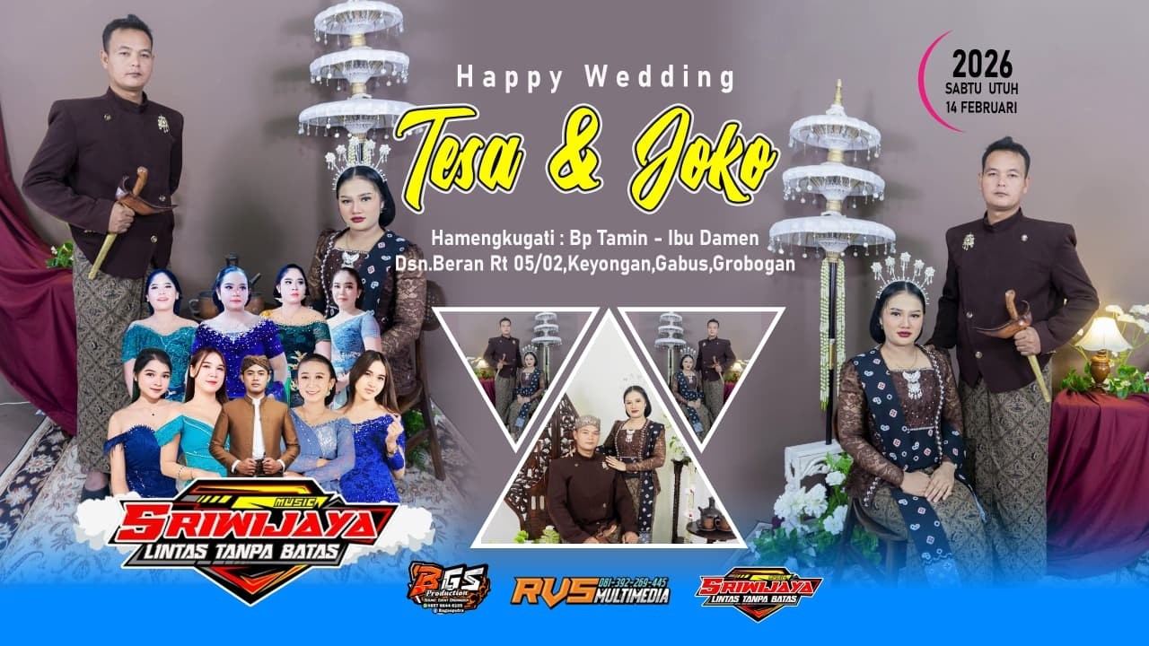 🔴 LIVE  Campursari SRIWIJAYA || BGS PRO Audio Jilid 2 || Wedding TESA ❤ JOKO || RVS MULTIMEDIA