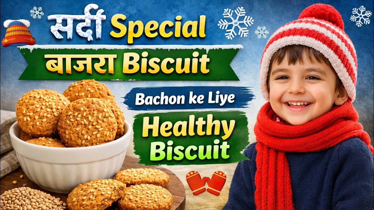 Sardi Me Bachon ke Liye Bajre ke Healthy Biscuit