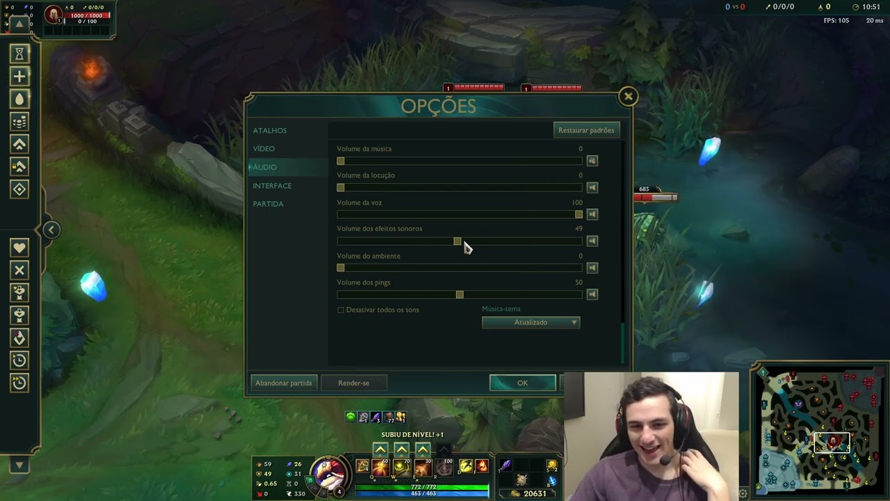 Aula 48: Configurações/Settings League Of Legends