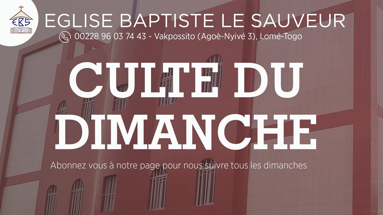 CULTE DU DIMANCHE 15 FEVRIER 2026 - Prédication: Pst David LAODIMA