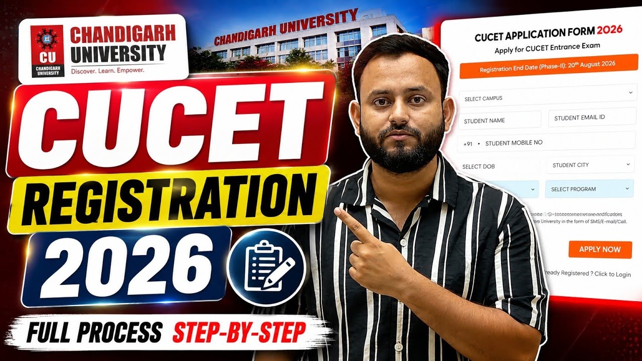 Chandigarh University CUCET Registration 2026 🔥 | Full Registration Process Step-by-Step