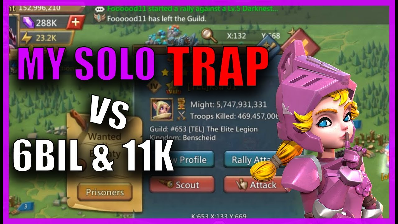 MY SOLO TRAP VS A 6BIL 11K HERO - Lords mobile