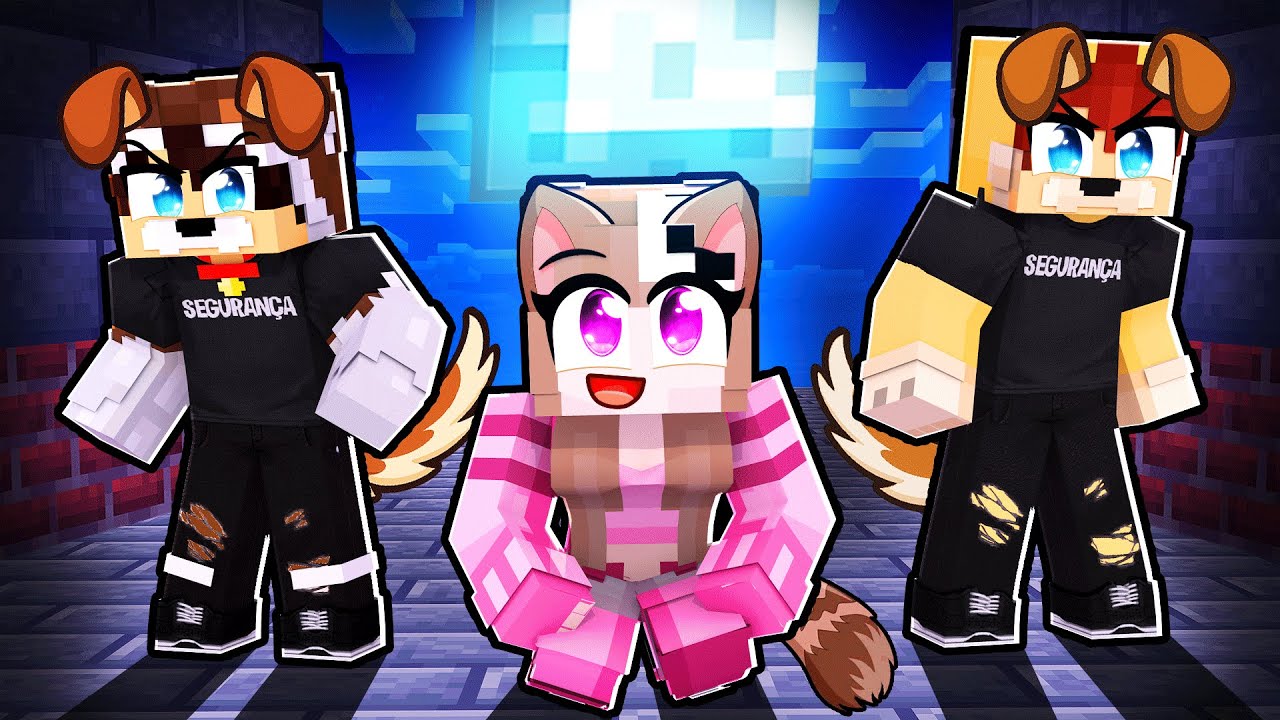 LAYSA GATA tem SEGURANÇAS CACHORROS no MINECRAFT!