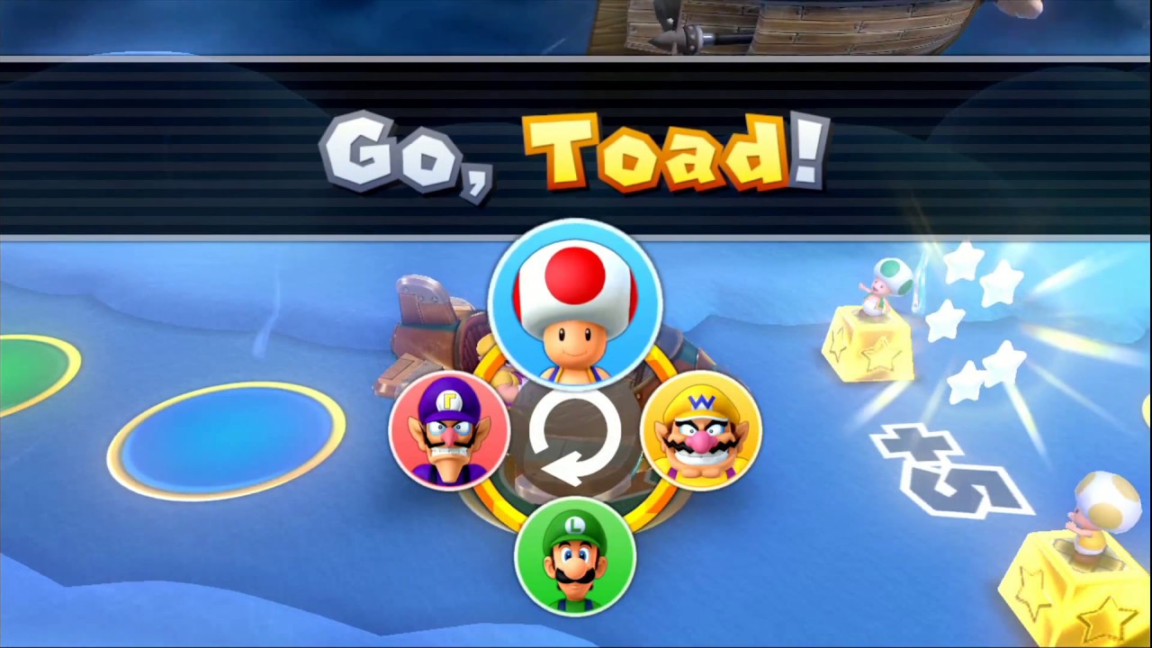 Mario Party 10 - Airship Central (2 Player - Master CPU) Toad, Waluigi, Wario, Luigi #149