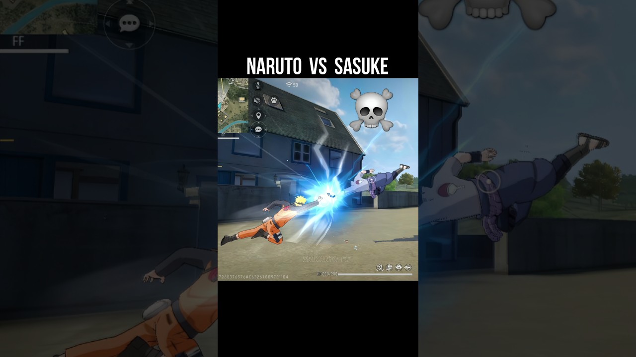 Naruto VS Sasuke In Free Fire 🔥 Rasengan VS Chidori #freefire